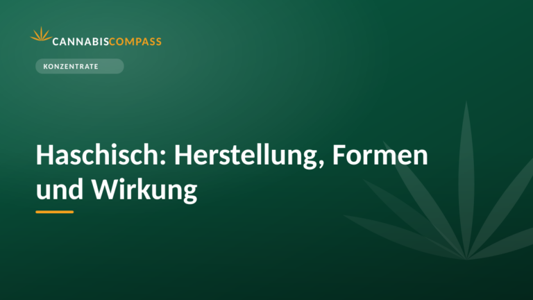 Haschisch: Herstellung, Formen und Wirkung
